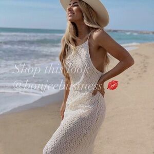 ZARA Crocheted Halter Dress
